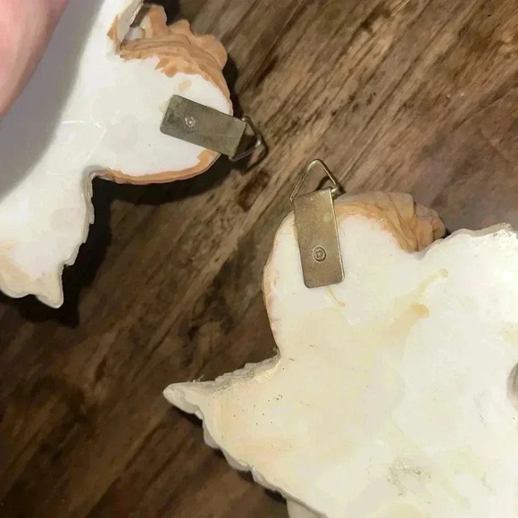 Angels Set of 2 Cherub Resin VINTAGE Wall Hanging Home Accent Decor Plaques - Picture 16 of 16